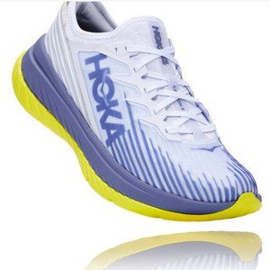 Hoka One One White/Blue Ice/Yellow Carbon X-SPE